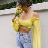 Chiffon Cropped Top