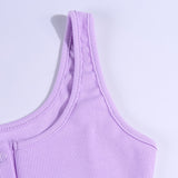 WannaThis genou-longueur robe tricoté élastique sans manches moulante femmes élégantes 2019 été Sexy col en v bouton fête Slim robes