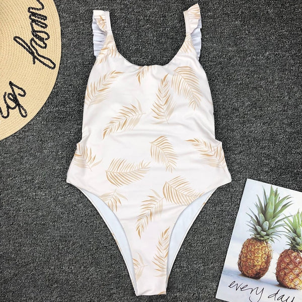 Leaf Print Swimsuit