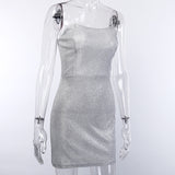 Silvery Backless Dress