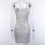 Silvery Backless Dress