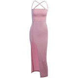 Pink Backless Dress