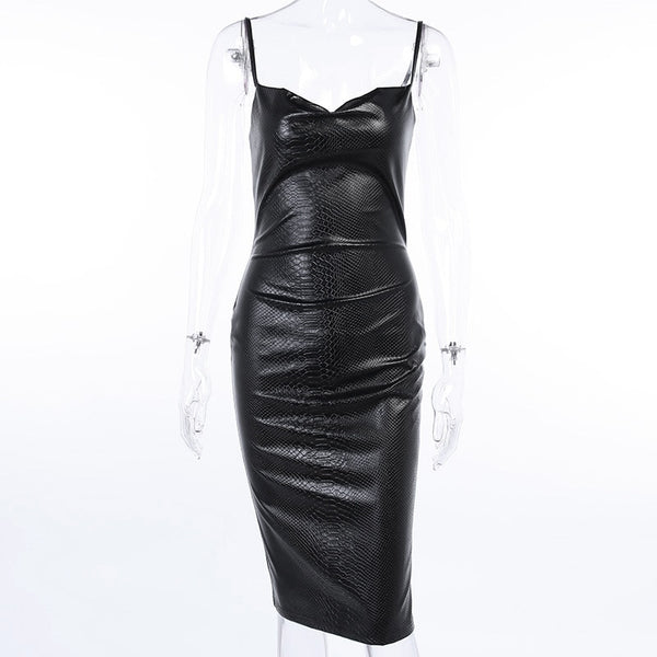 Leather Bodycon Dress