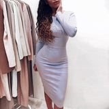 O-Neck Bodycon Dress