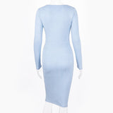 O-Neck Bodycon Dress