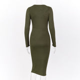 O-Neck Bodycon Dress