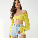 Chiffon Cropped Top