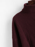 Roll Neck Cropped Sweater