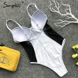 Simplee Mesh transparent bikini 2019 new Sexy bodysuits one piece swimsuit female Push up neon swimwear women bathing suit swim