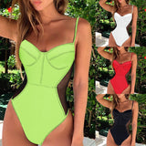 Simplee Mesh transparent bikini 2019 new Sexy bodysuits one piece swimsuit female Push up neon swimwear women bathing suit swim