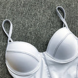 Simplee Mesh transparent bikini 2019 new Sexy bodysuits one piece swimsuit female Push up neon swimwear women bathing suit swim