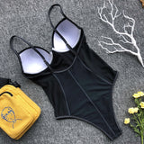 Simplee Mesh transparent bikini 2019 new Sexy bodysuits one piece swimsuit female Push up neon swimwear women bathing suit swim