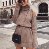 Off Shoulder Knitted Sweater