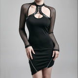 Mesh Sleeve Dress