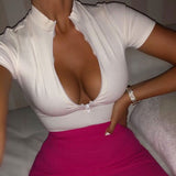 Cropped Zipper Top