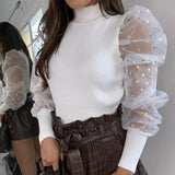 Mesh Dot Blouse