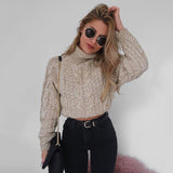 Twisted Turtleneck Sweater