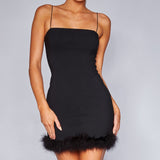 Feather Bodycon Dress