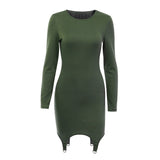 O-Neck Long Sleeve Dress