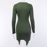 O-Neck Long Sleeve Dress