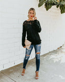 Black Lace Hollow Sweater