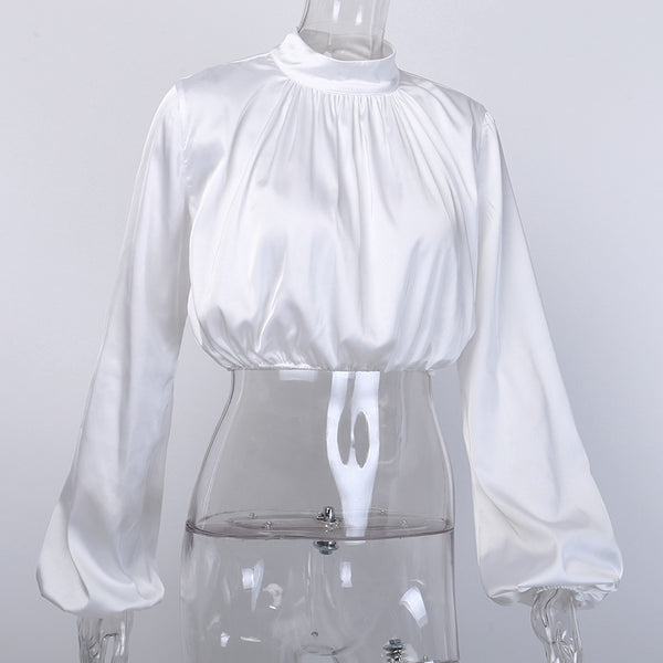 Satin Cropped Blouse