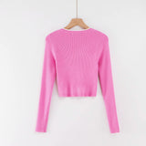 Cropped knitted Sweater